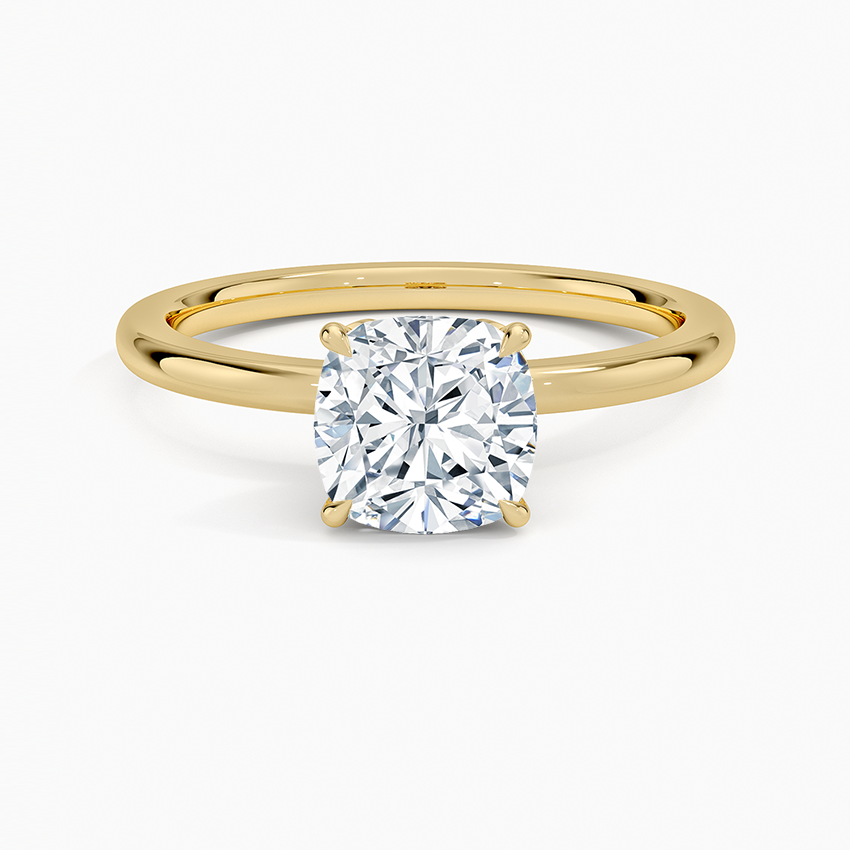 1 1/4 CT Cusion Cut Lab Grown Diamond Solitaire Ring
