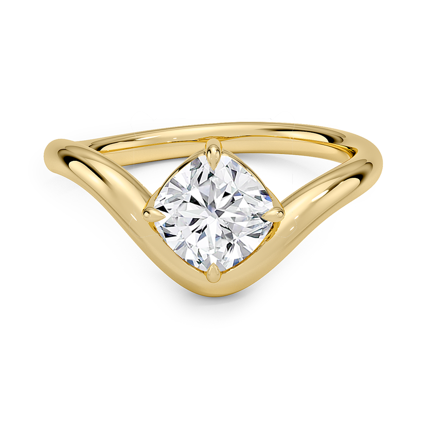 1 1/4 CT Lab Grown Diamond 18KT Gold Solitaire Engagement Ring