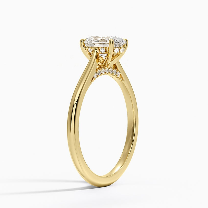 1 CT Lab Grown Diamond Solid Gold Engagement Ring