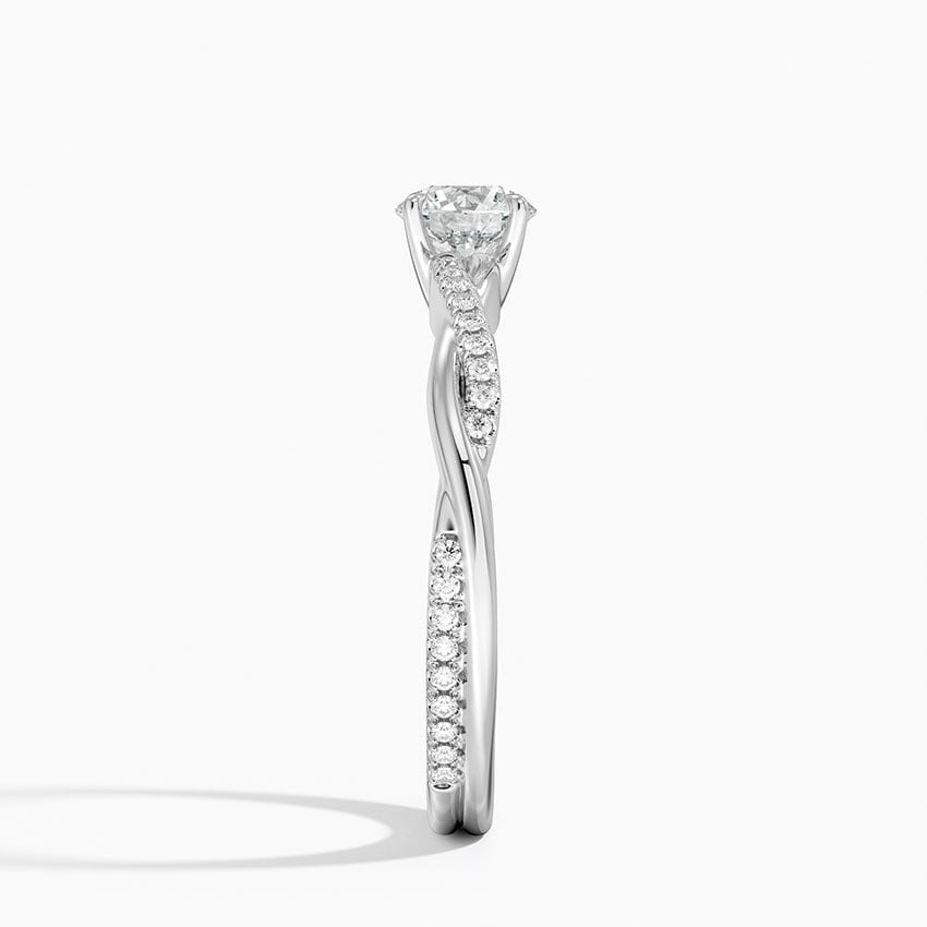 1/2 CT Lab Grown Diamond Twisted Band Half Eternity Ring