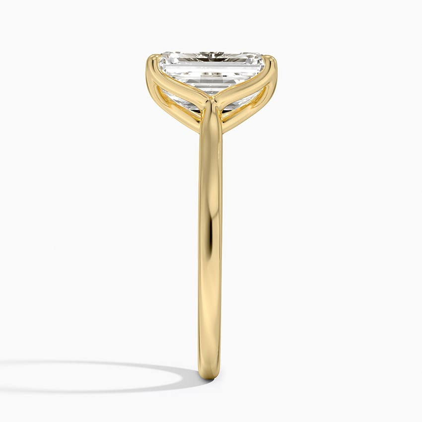 3 CT Emerald Cut Solid Gold Lab Grown Diamond Solitaire