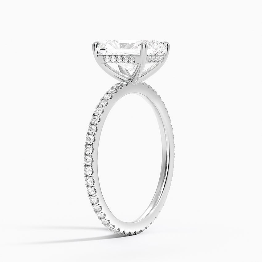 1 1/2 CT Radiant Cut Lab Grown Diamond Full Eterniy Ring