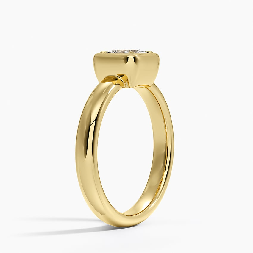 1/2 CT Lab Grown Diamond Bezel Set Solitaire Engagement Ring