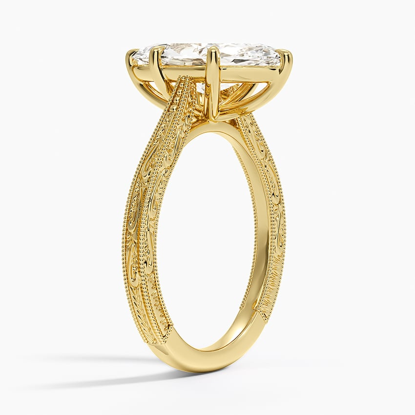 2 1/2 CT Marquise Cut Lab Grown Diamond Milgrian Ring