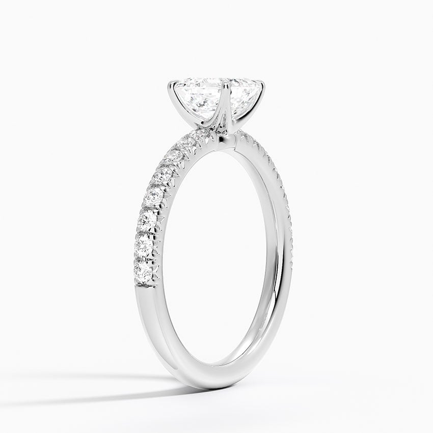 1 CT Asscher Cut Lab Grown Diamond Solid Gold Ring