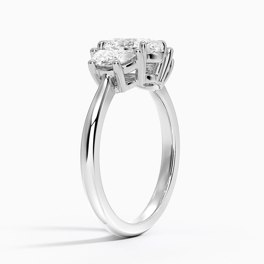 1 1/4 CT Lab Grown Diamond 3 Stone Engagement Ring