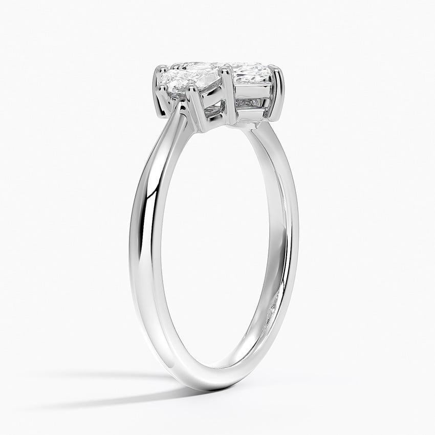 3/4 CT Lab Grown Diamond 3 Stone Engagement Ring