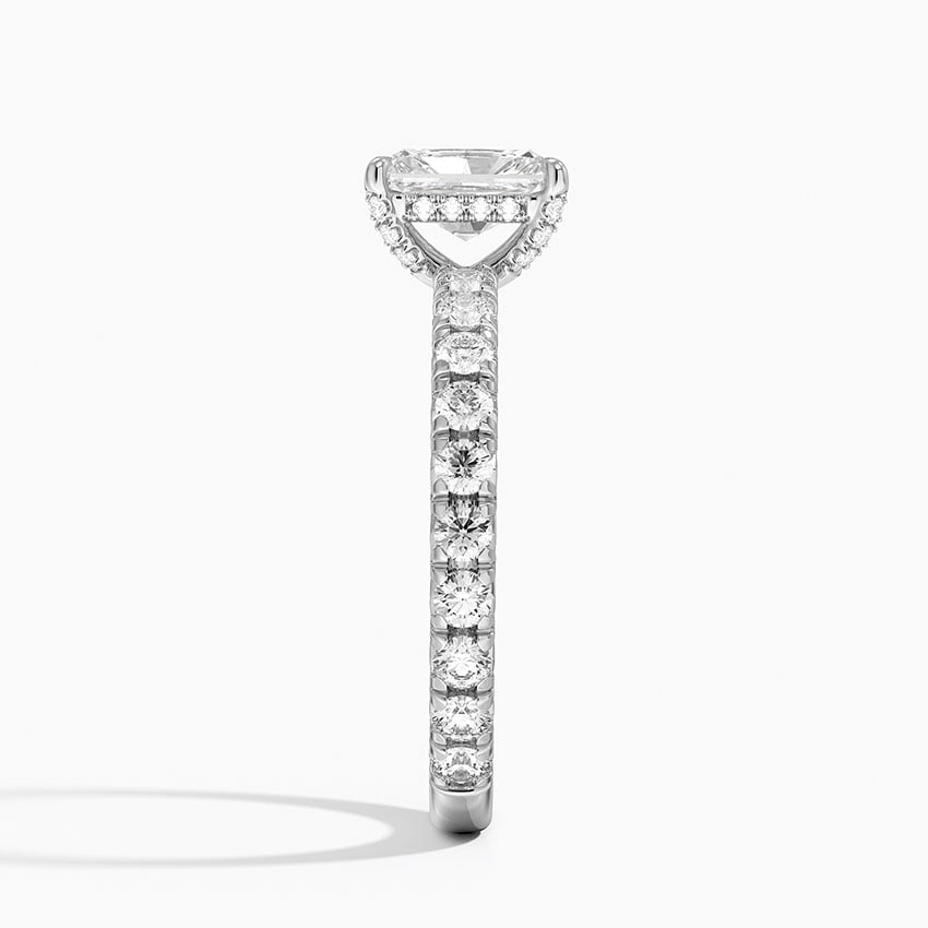 1 CT Emerald 3/4 Eternity Lab Grown Diamond Ring