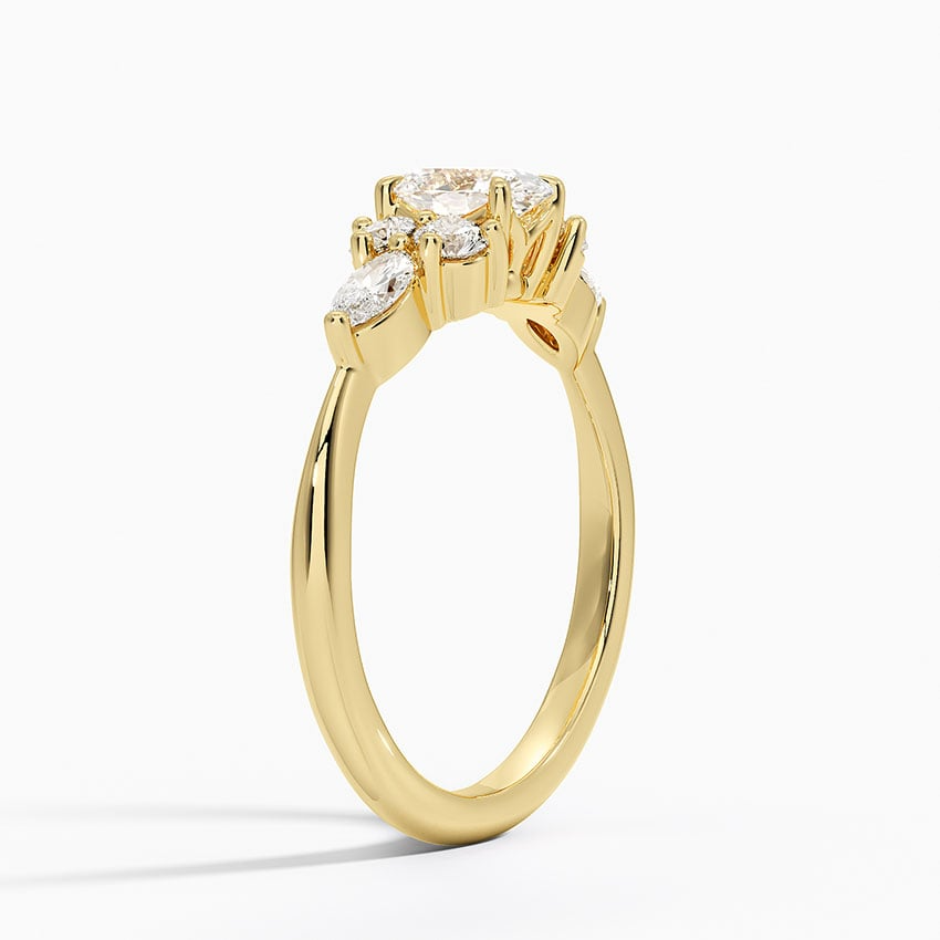1/2 CT Lab Grown Diamond Cluster Engagement Ring