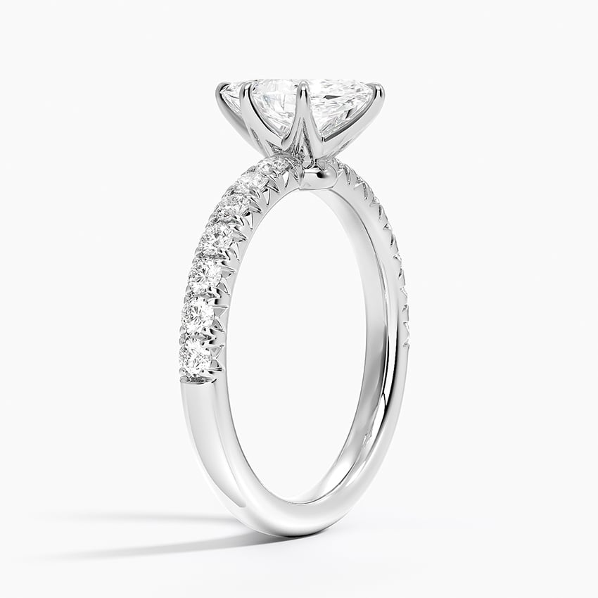 1 CT Lab Grown Diamond Half Eternity Marquise Solitaire Ring