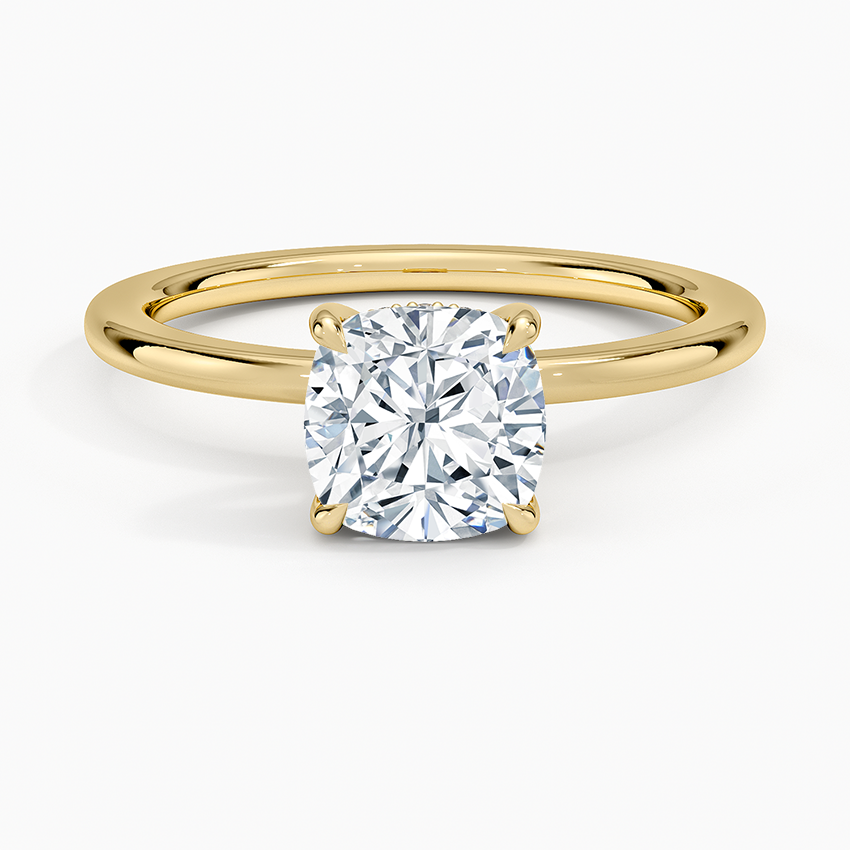 1 1/2 CT Lab Grown Diamond Hidden Halo Solitaire Ring