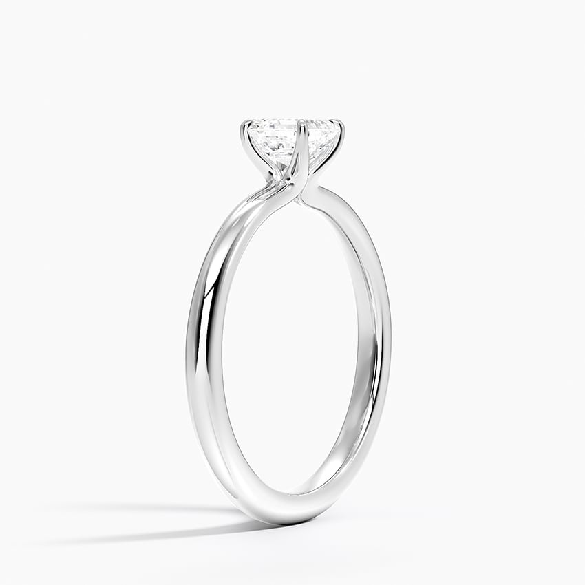1/2 Ct Asscher Lab Grown Diamond Gold Solitaire Ring
