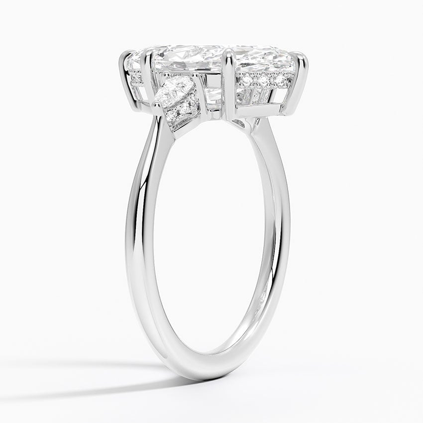 21/2 CT Marquise Lab Grown Diamond Three Stone Ring