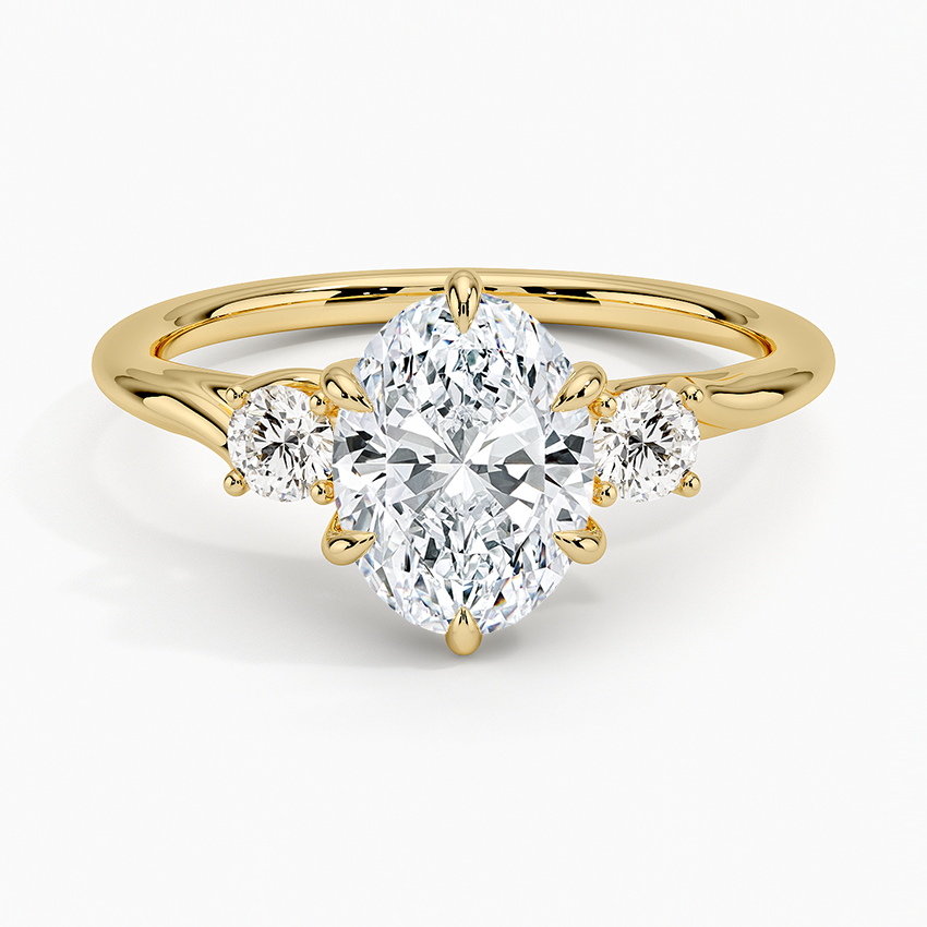1 1/2 CT Lab Grown Diamond 3 Stone Engagement Ring