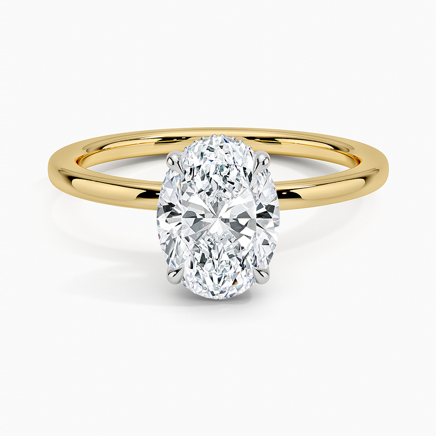 1 1/2 CT Lab Grown Diamond Two Ton Solitaire Engagement Ring