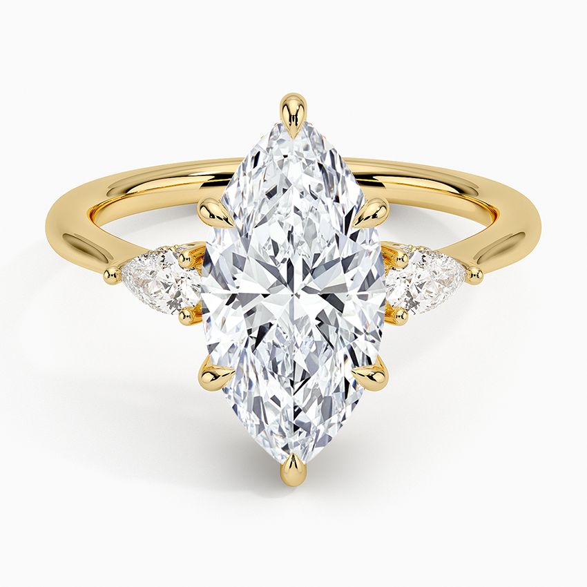 21/2 CT Marquise Lab Grown Diamond Three Stone Ring