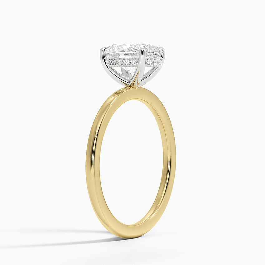 1 1/2 CT Lab Grown Diamond Two Ton Solitaire Engagement Ring