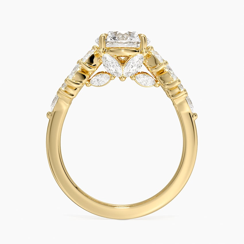 1 1/2 CT Lab Grown Diamond Cluster Engagament Ring