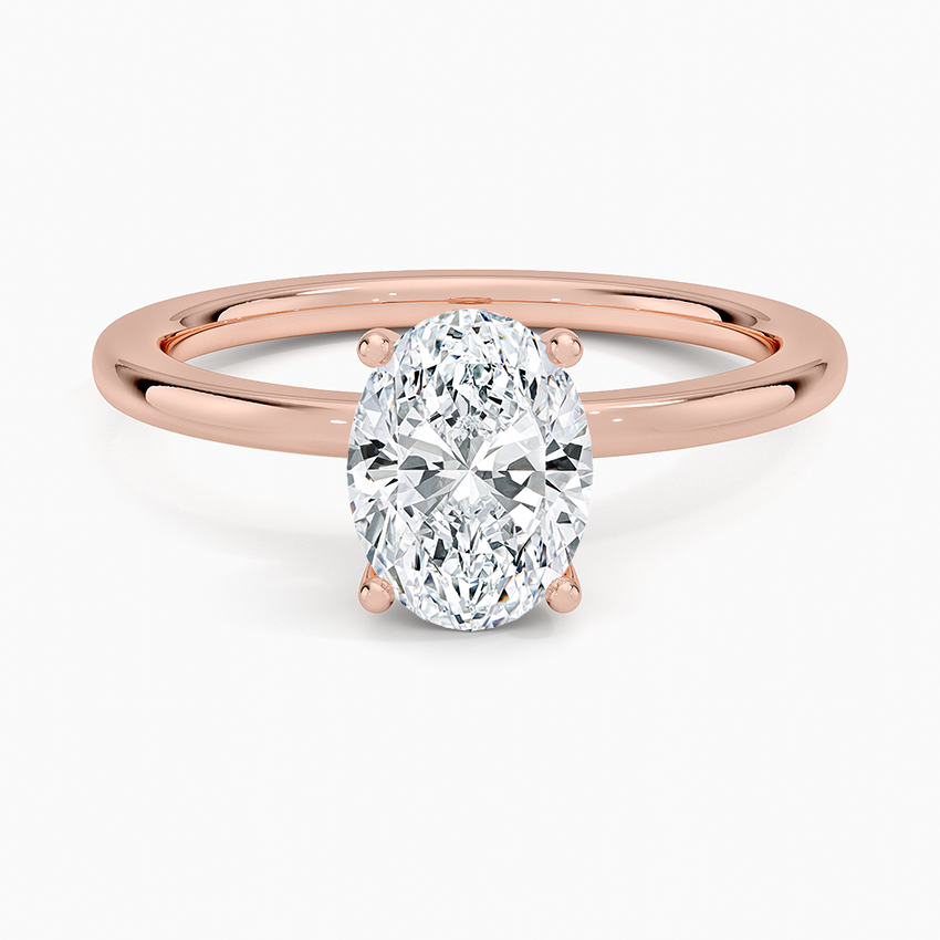 1 1/4 CT Lab Grown Diamond Hidden Halo Solitaire Engagement Ring