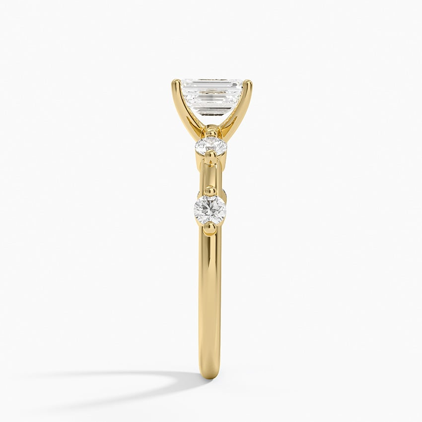 3/4 CT Emerald Cut Lab Grown Diamond 18K Gold Ring
