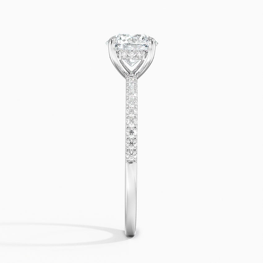 1 CT Half Eternity 18kt Solid Gold Lab Grown Diamond Ring