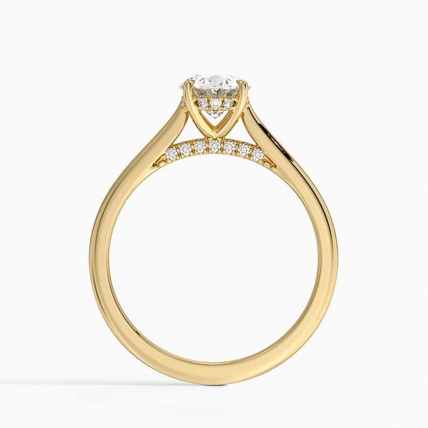 1 CT Lab Grown Diamond Solid Gold Engagement Ring