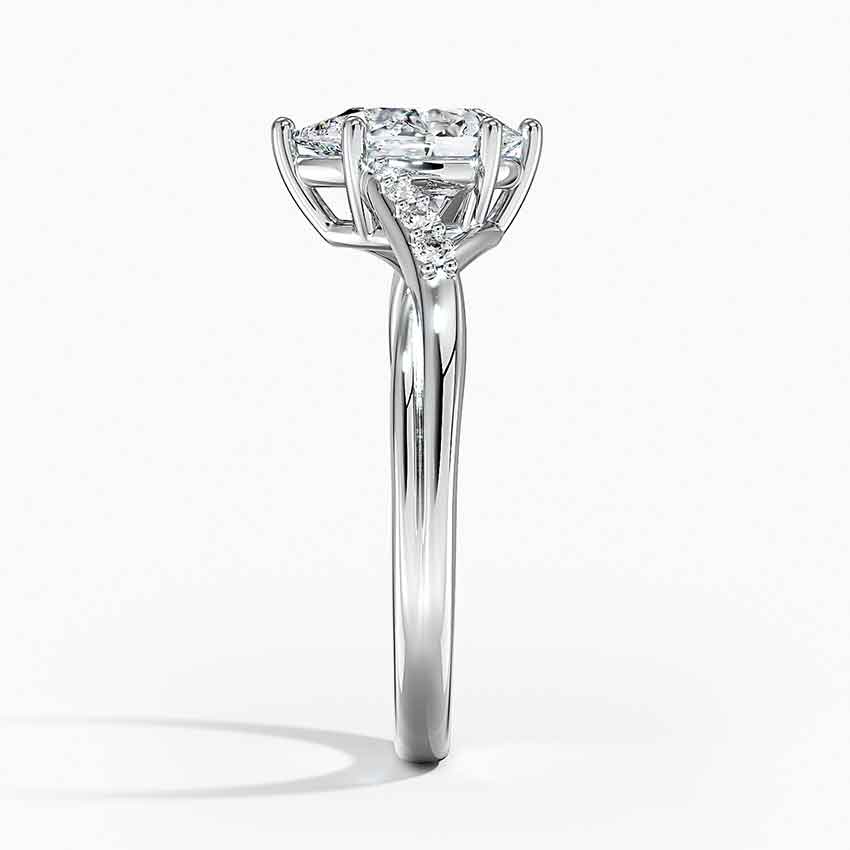 1 CT Lab Grown Diamond Pear Cut Twisted 18k Gold Ring