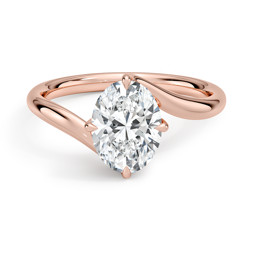 1 1/2 CT Bypass Sank Lab Grown Diamond Oval Cut Ring