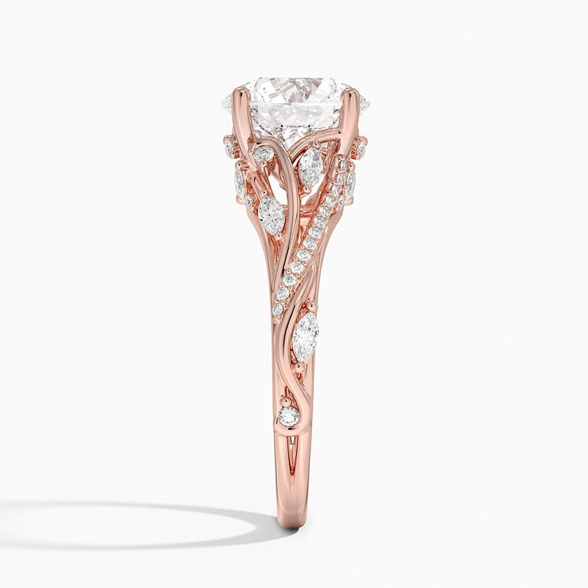 2 1/2 CT Milgrain Lab Grown Diamond Cluster Engagement Ring