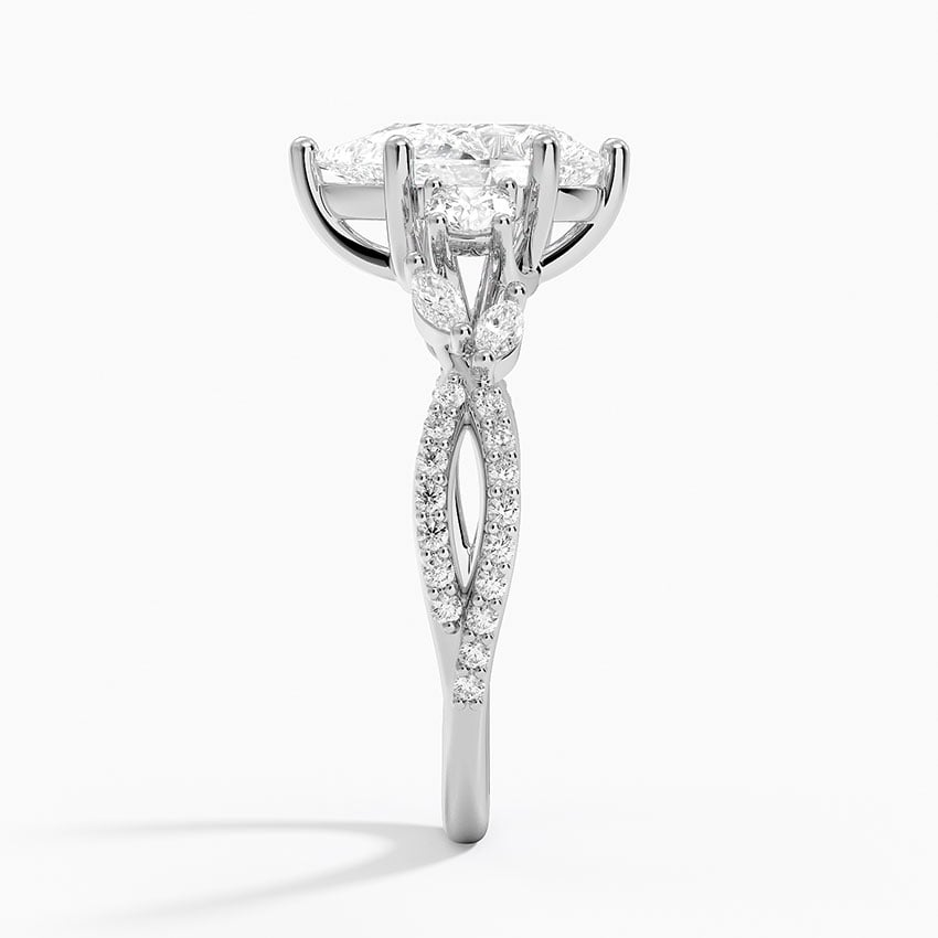 1 1/2 CT Pear Cut Lab Grown Diamond Engagement Ring