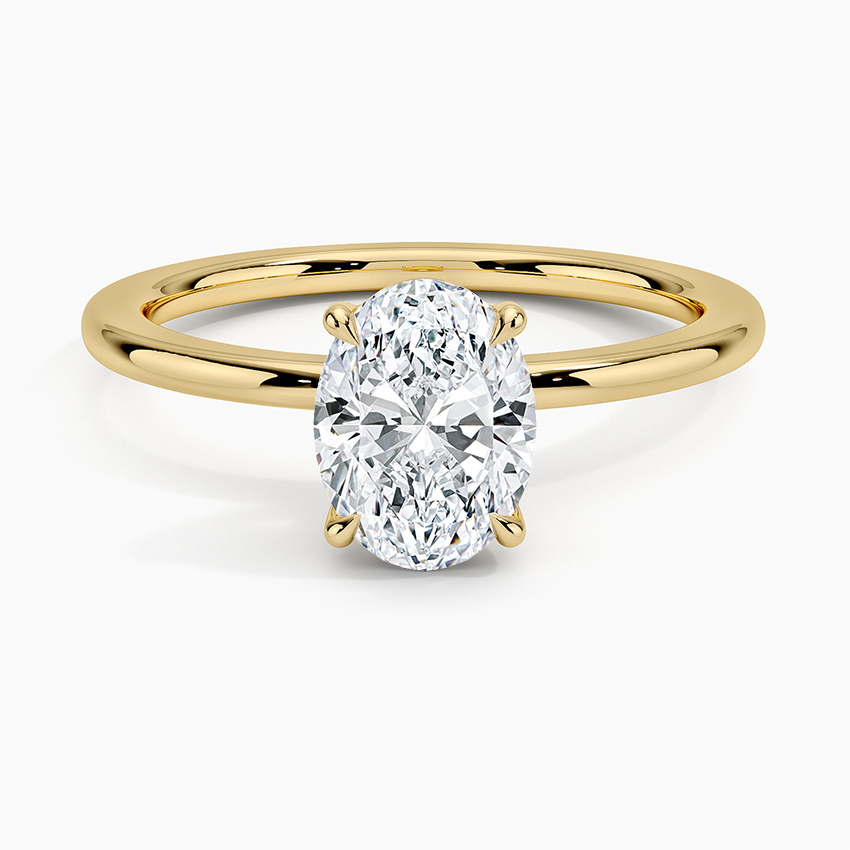1 1/4 CT Oval Cut Lab Grown Diamond Solitaire Engagement Ring