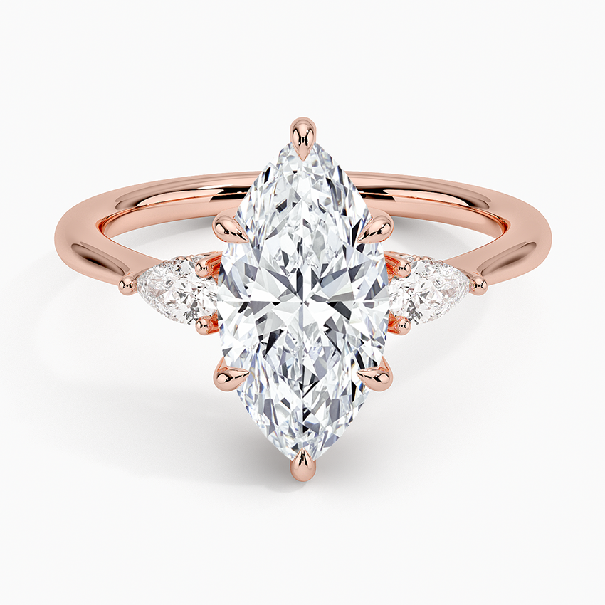 21/2 CT Marquise Lab Grown Diamond Three Stone Ring