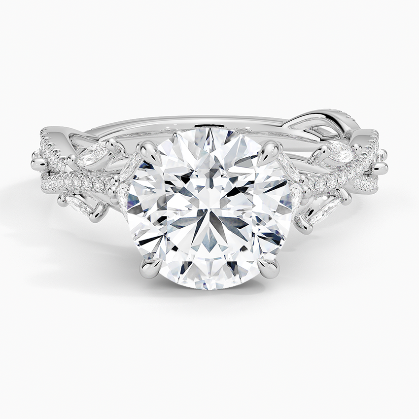 2 1/2 CT Lab Grown Diamond Cluster Engagement Ring