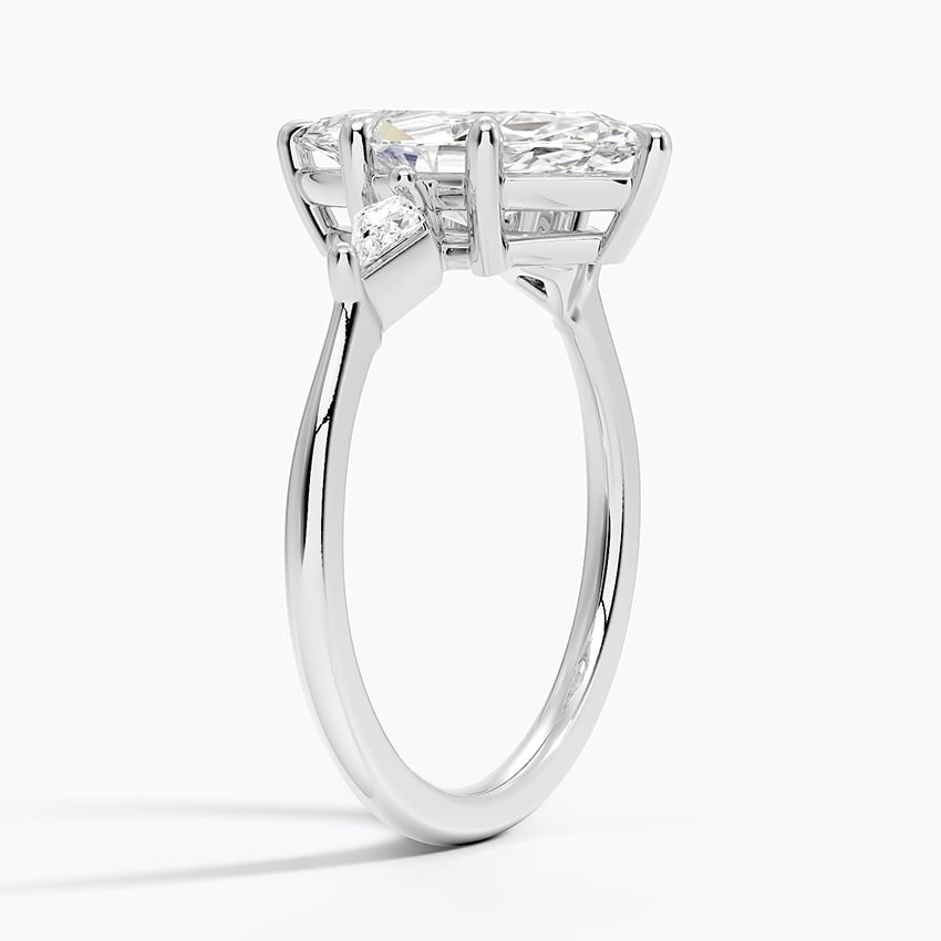 2Ct Marquise Lab Grown Diamond Gold Three Stone Ring