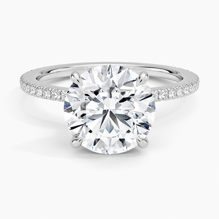 3 CT 925 Sterling Silver Labgrown Diamond Engagement Ring