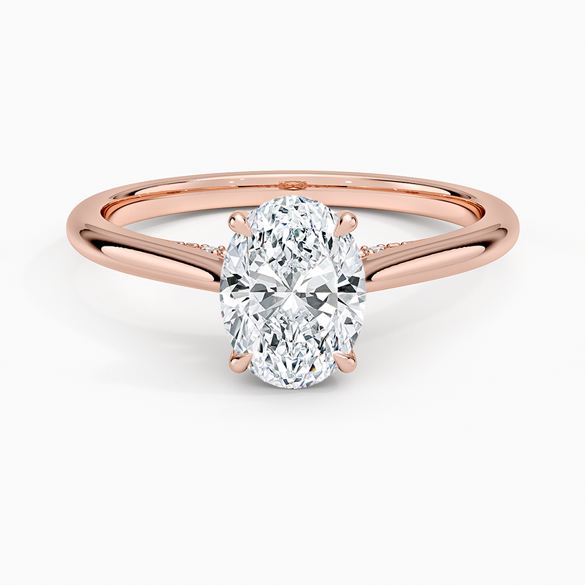 1 CT Lab Grown Diamond Solid Gold Engagement Ring