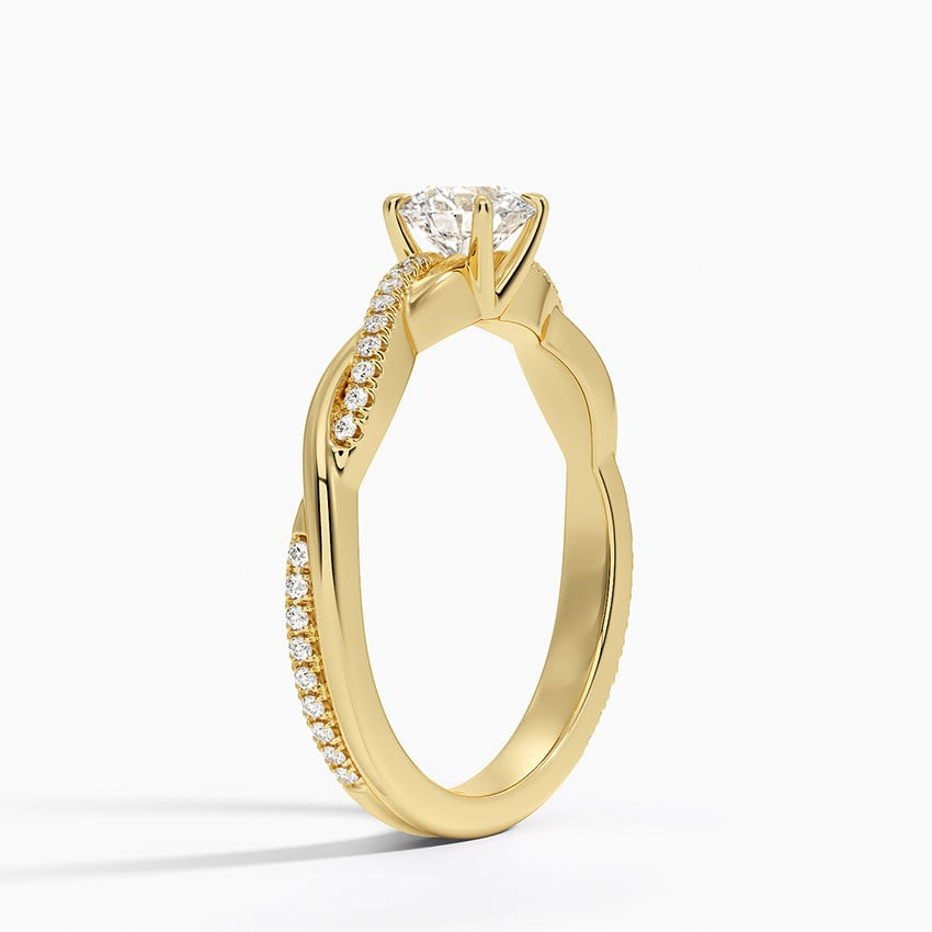 1/2 CT Lab Grown Diamond Twisted Band Half Eternity Ring