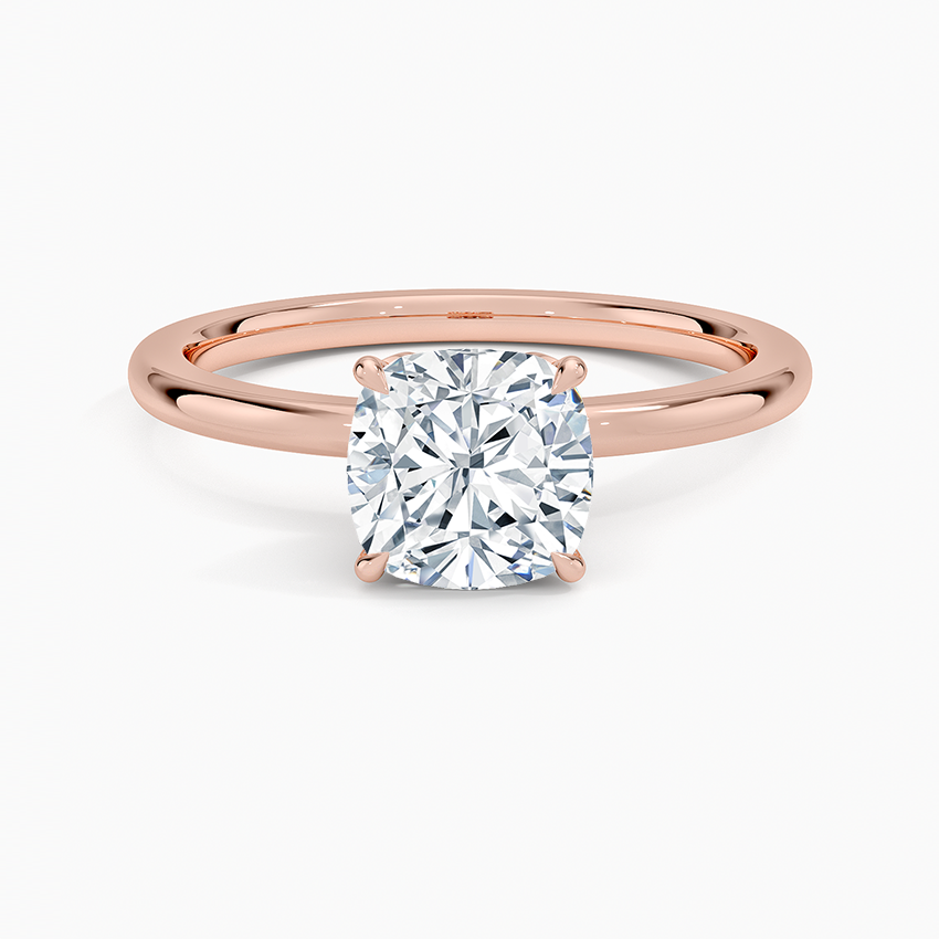 1 1/4 CT Cusion Cut Lab Grown Diamond Solitaire Ring