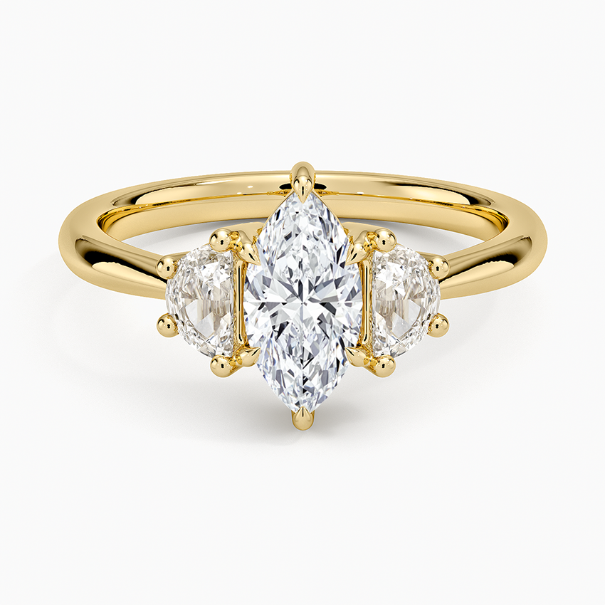 3/4 CT Lab Grown Diamond 3 Stone Engagement Ring