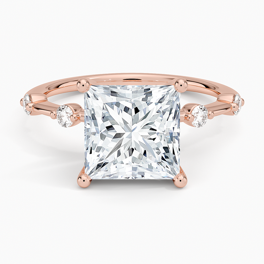 3 CT Lab Grown Diamond Princess Cut Engagement Ring