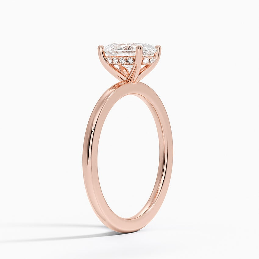 1 1/4 CT Lab Grown Diamond Hidden Halo Solitaire Engagement Ring