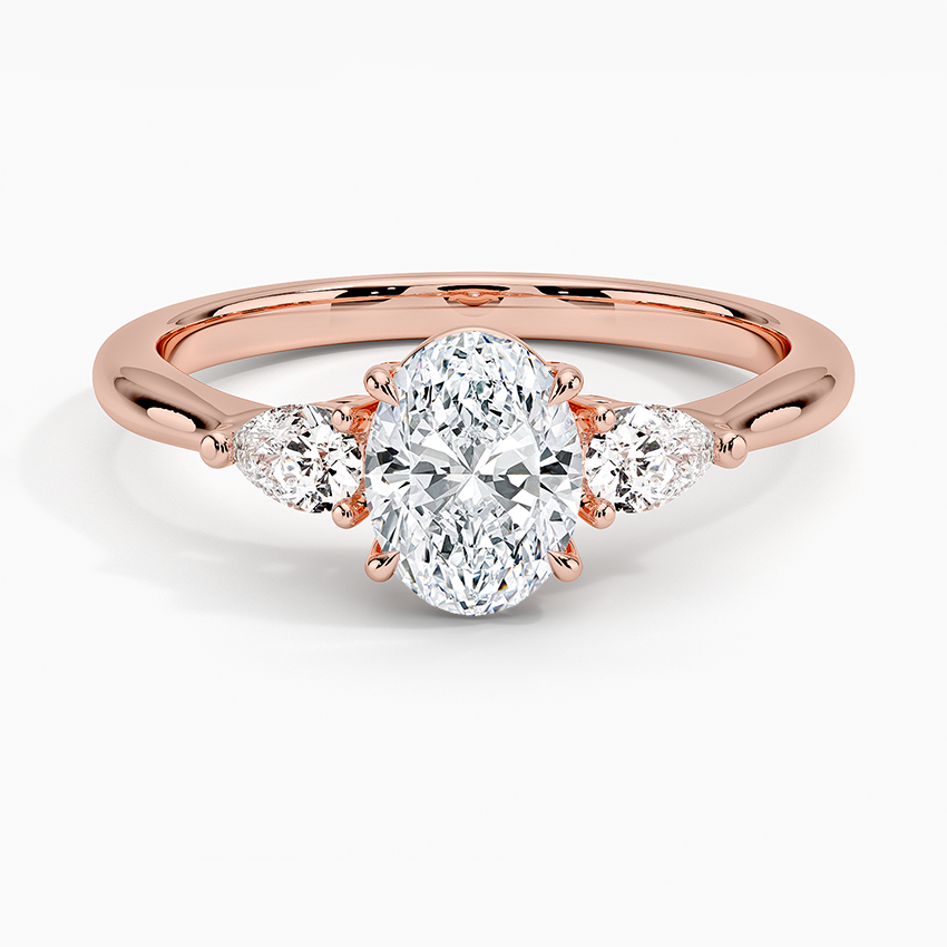 3/4 CT Lab Grown Diamond 3 Stone Engagement Ring