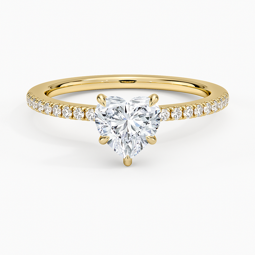 1 CT Lab Grown Diamond Half Eternity Hidden Halo Ring