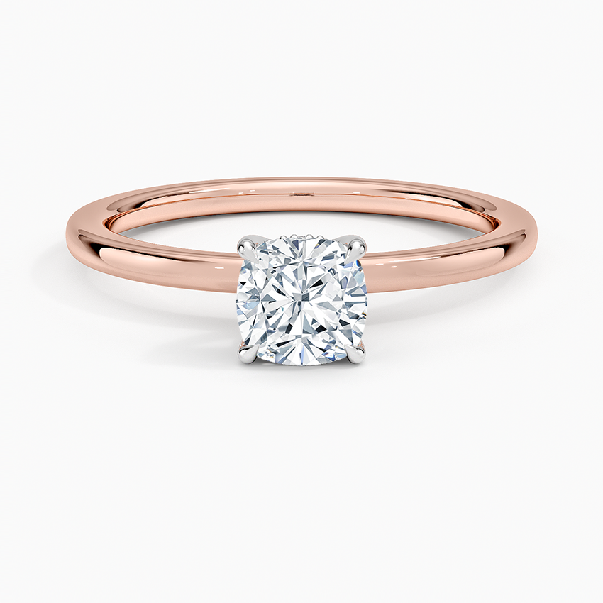 3/4 CT Lab Grown Diamond Two Tone Solitire Engagement Ring