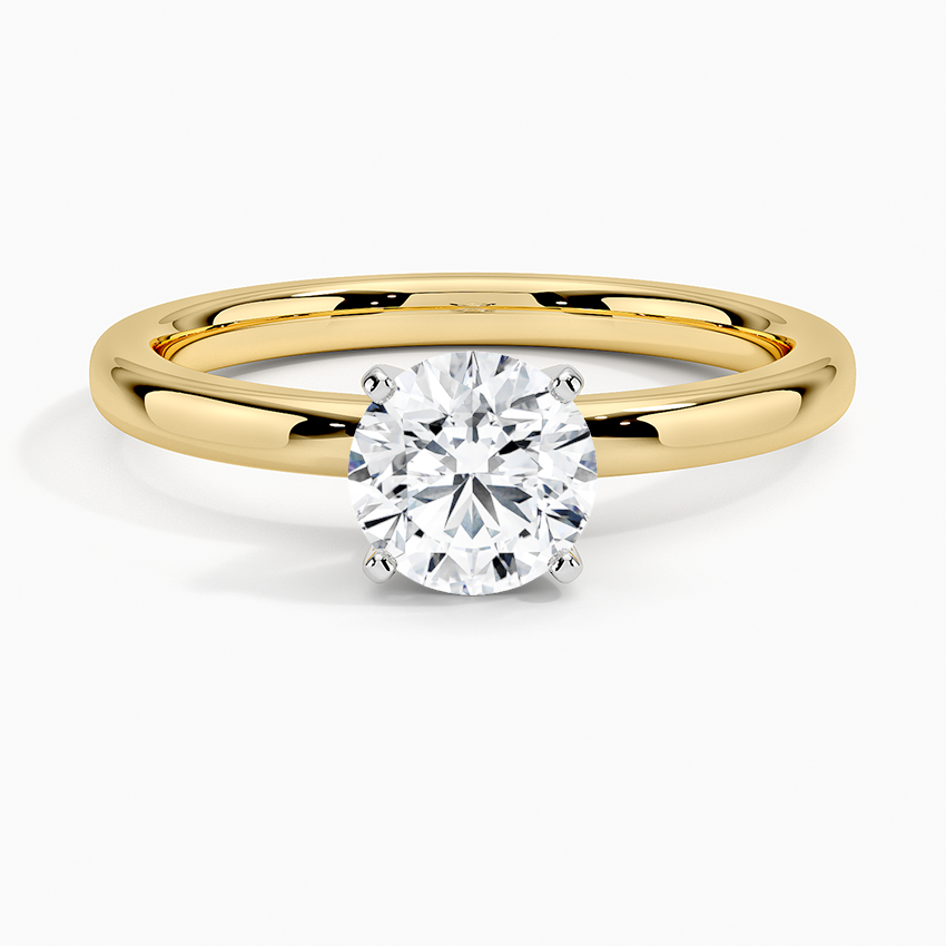 3/4 CT Two Ton 18k White Gold Lab Grown Diamond Solitaire Ring