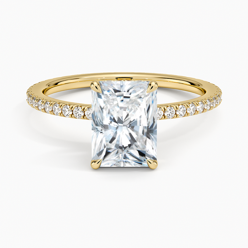 1 1/2 CT Radiant Cut Lab Grown Diamond Full Eterniy Ring