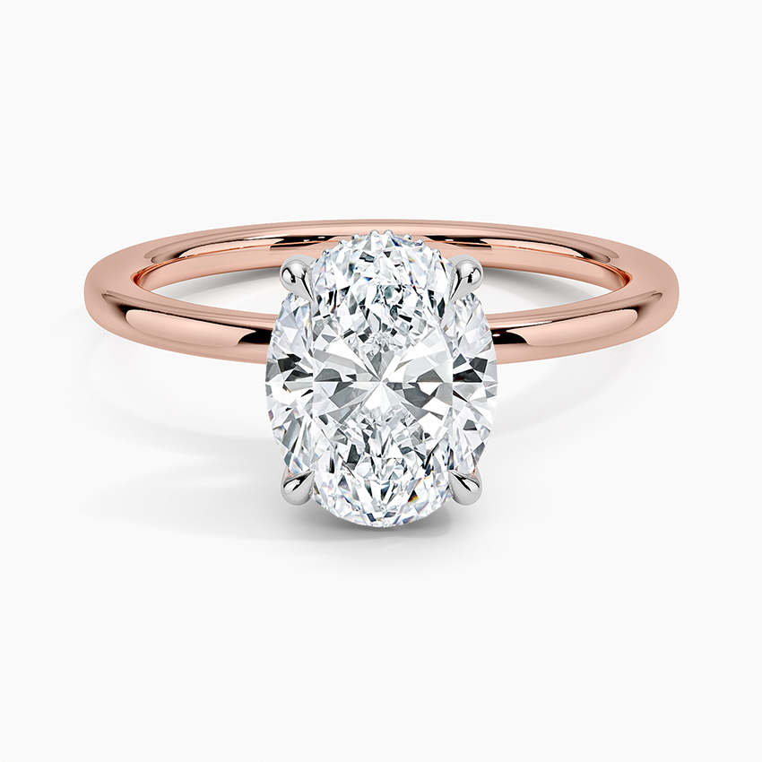 1 1/2 CT Lab Grown Diamond Two Ton Solitaire Engagement Ring