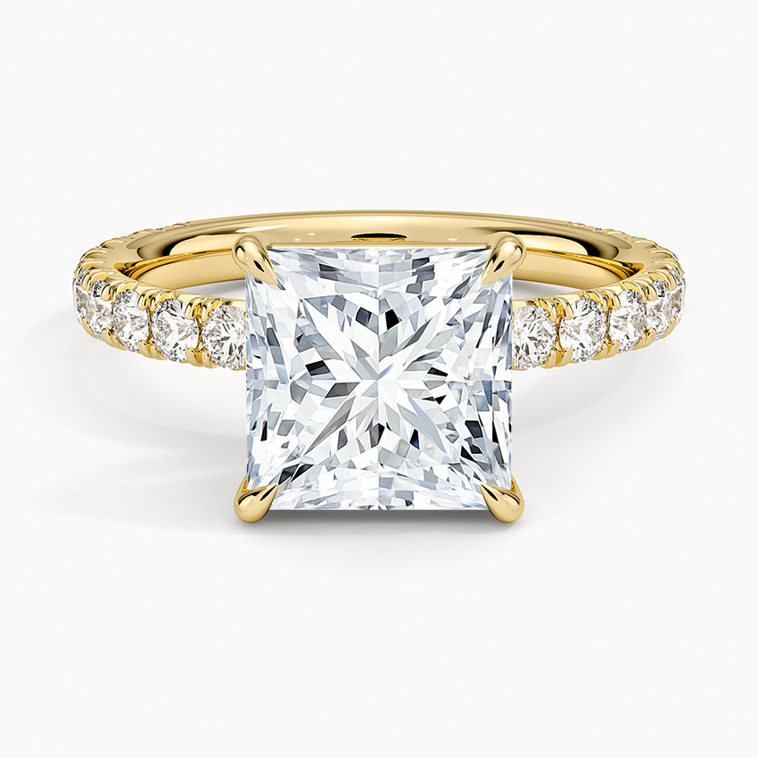 2 1/2 CT Lab Grown Diamond 3/4 Eternity Engagement Ring