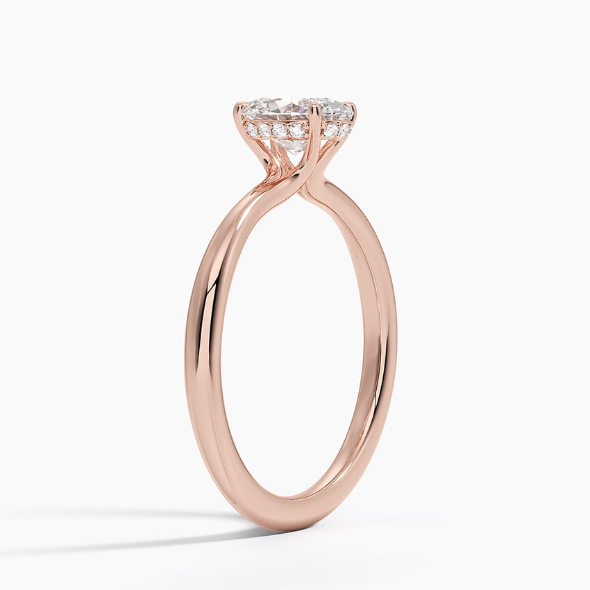 3/4 CT Oval Cut Hidden Halo Labgrown Diamond Ring