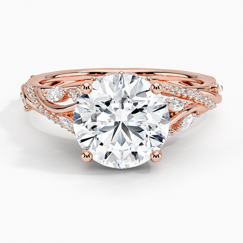 2 1/2 CT Milgrain Lab Grown Diamond Cluster Engagement Ring